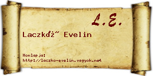 Laczkó Evelin névjegykártya